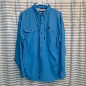 Patagonia Bright Blue Long-Sleeve Button-Up Shirt